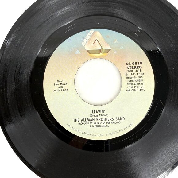 The Allman Brothers Band 45 RPM Vinyl Straight From The Heart Picture Sleeve 7” - Picture 6 of 7